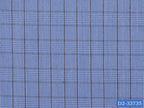 D2-33735 Black Check On  Blue Texture Shirting Fabric