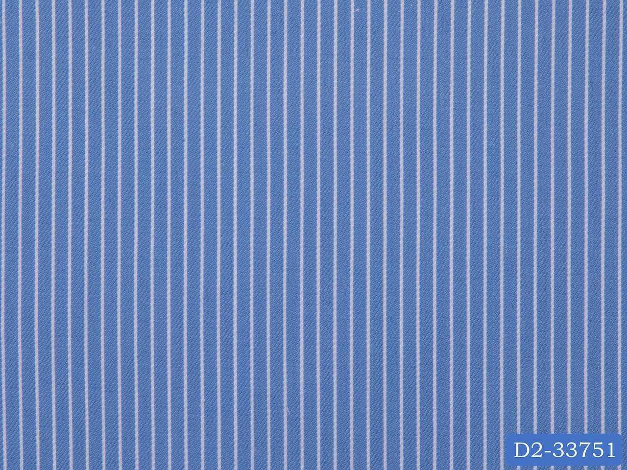 D2-33751 Blue With White Stripe Shirting Fabric