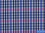 D2-33770 White, Pink And Blue Multi Check Shirting Fabric