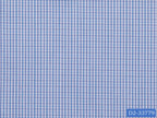 D2-33779 White With Light Blue And Blue Small Check Shirting Fabric