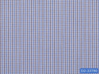 D2-33780 White With Grey And Blue Small Check Shirting Fabric