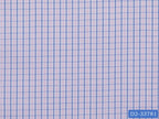 D2-33781 White With Pink And Blue Small Check Shirting Fabric