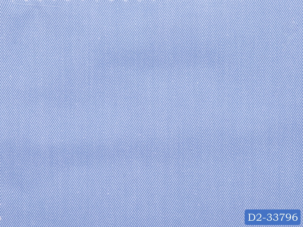 D2-33796 Blue Solid Shirting Fabric