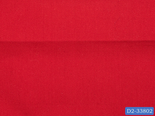 D2-33802 Red Solid Shirting Fabric