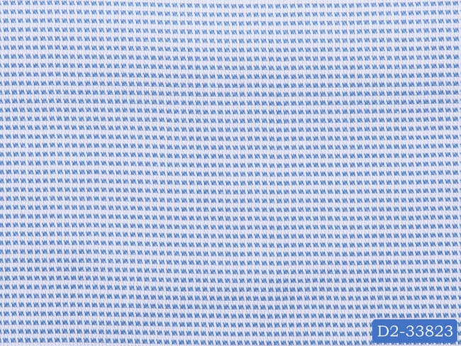 D2-33823 White With Blue Design Shirting Fabric