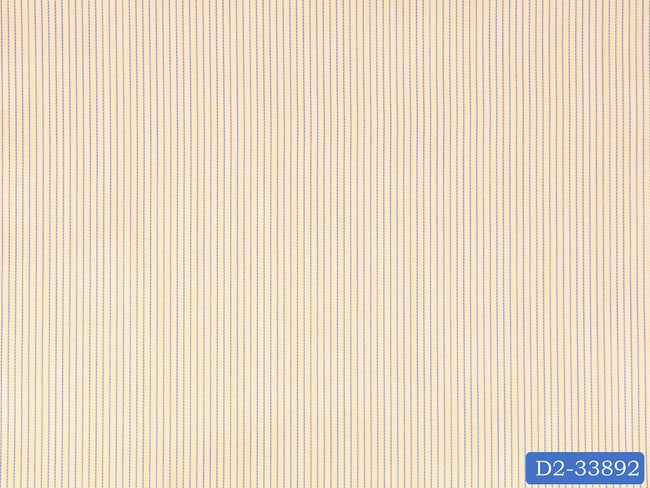 D2-33892 Yellow With Blue Stripe Shirting Fabric