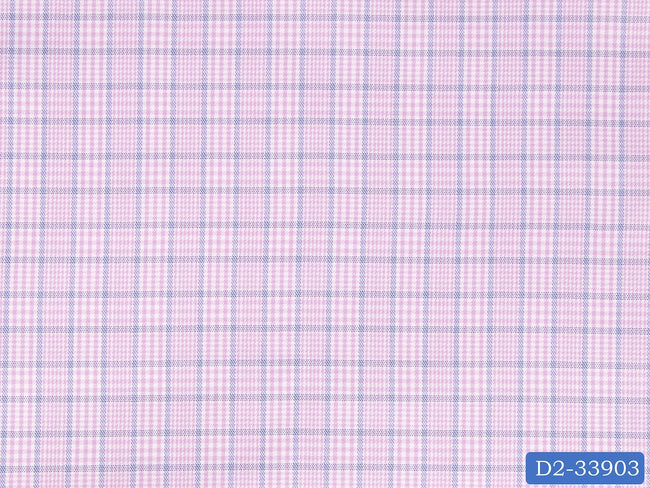 D2-33903 Purple, Blue And White Check Shirting Fabric