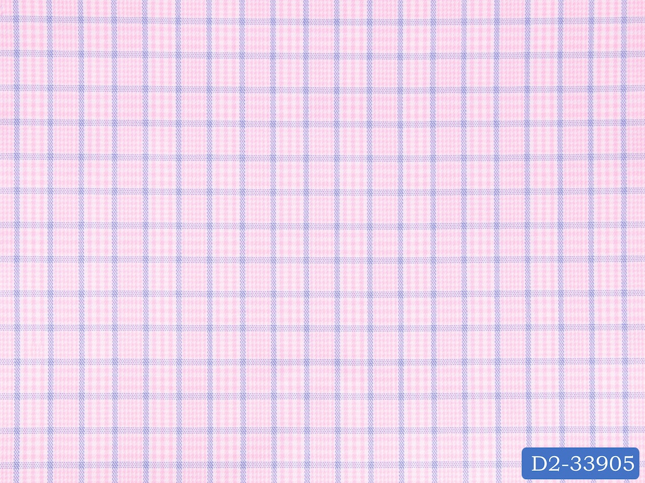 D2-33905 White, Pink And Blue Check Shirting Fabric