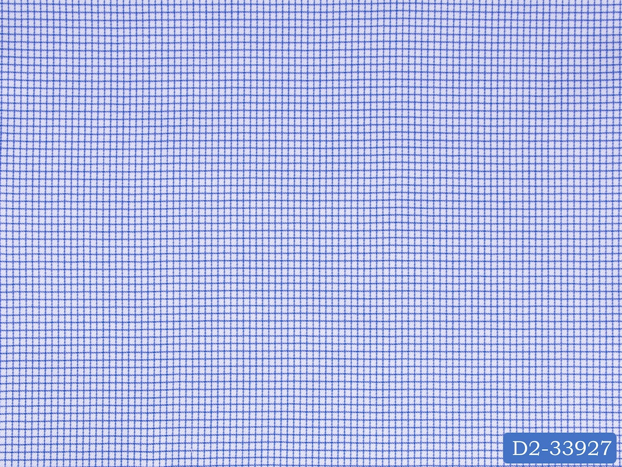 D2-33927 Blue Micro Check On Light Blue Shirting Fabric