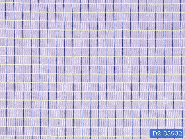 D2-33932 Blue And Green Check Shirting Fabric