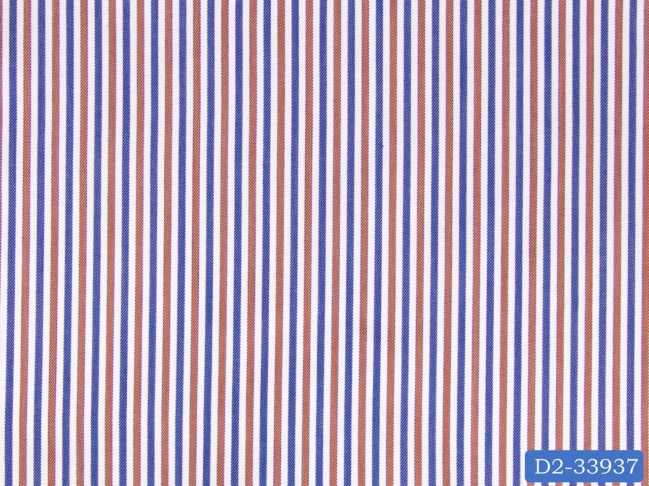 D2-33937 Brown, White And Navy Stripe Shirting Fabric