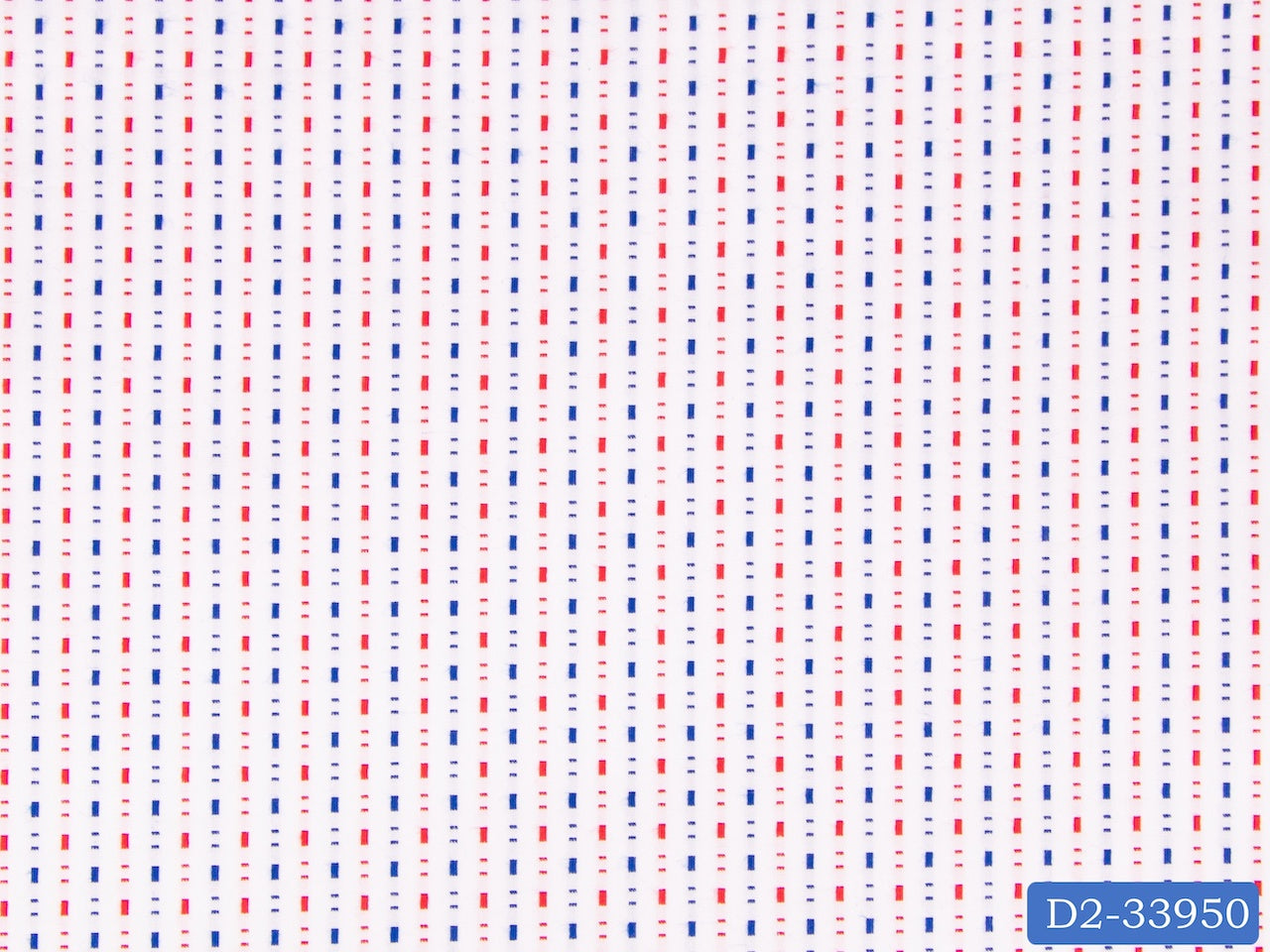 D2-33950 White With Red And Navy Texture Shirting Fabric