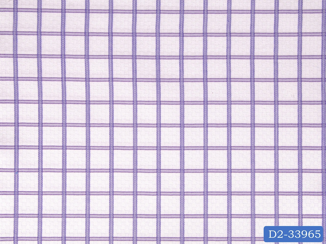 D2-33965 Purple Check  On White Chessboard Shirting Fabric