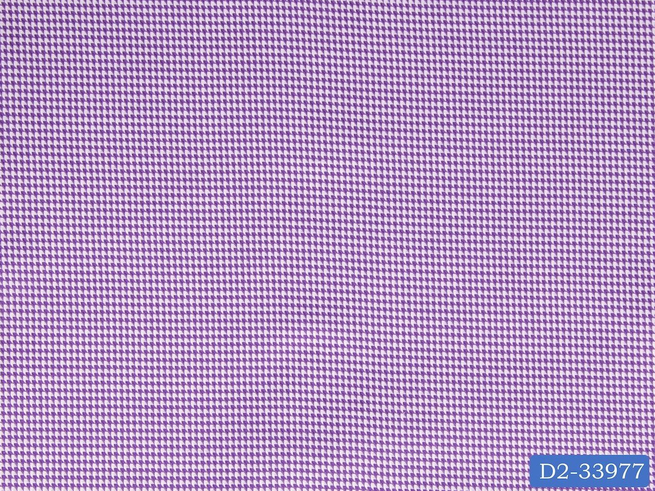 D2-33977 White And Purple Houndstooth Shirting Fabric