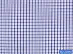 D2-33986 White And Blue Check Shirting Fabric