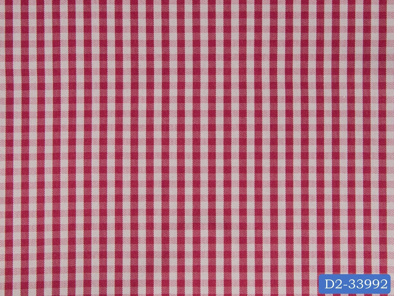 D2-33992 Red And Grey Check Shirting Fabric