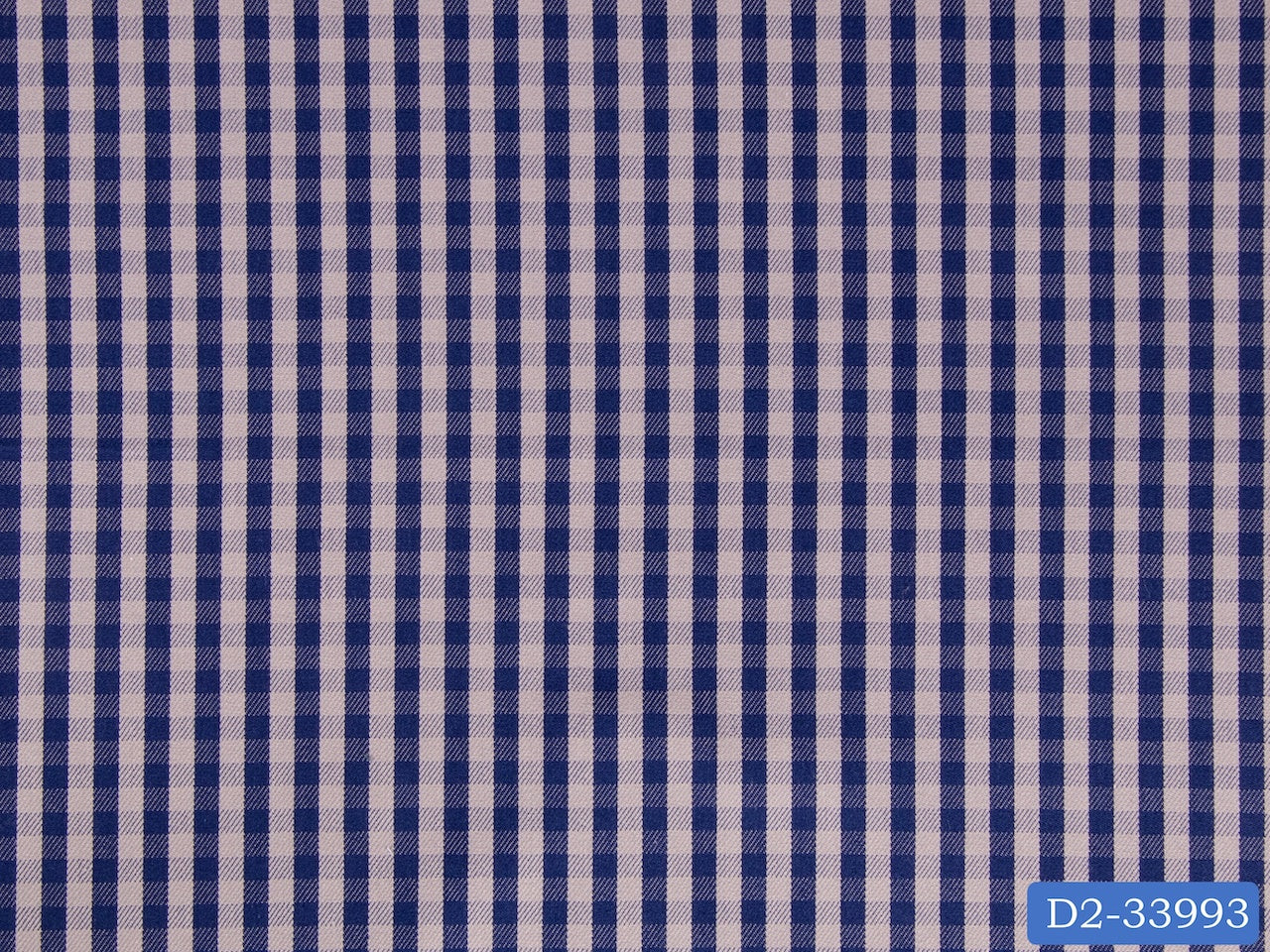 D2-33993 Navy And Grey Check Shirting Fabric