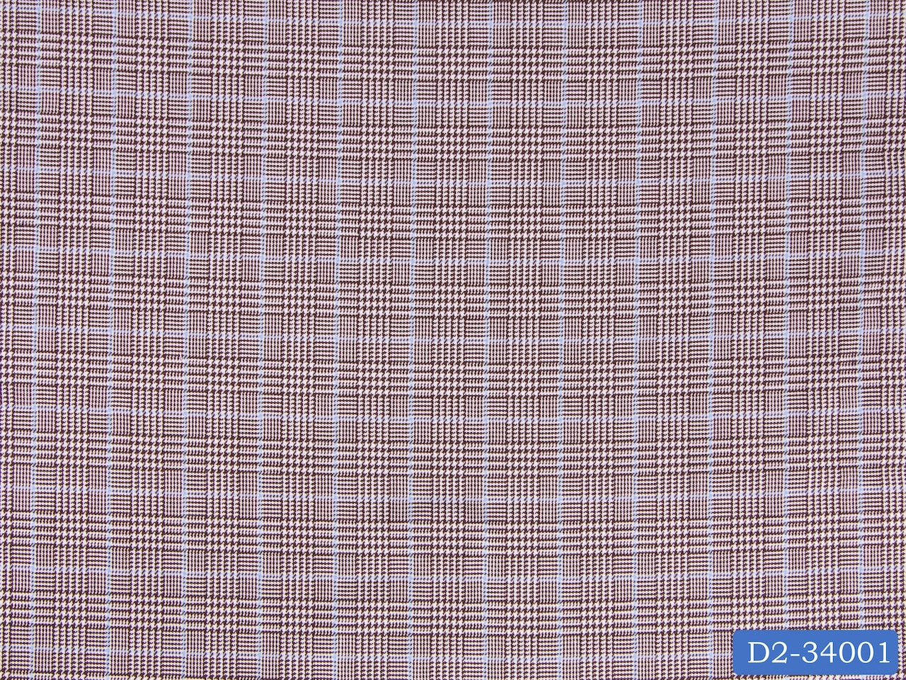 D2-34001 Grey And Light Blue Check Shirting Fabric