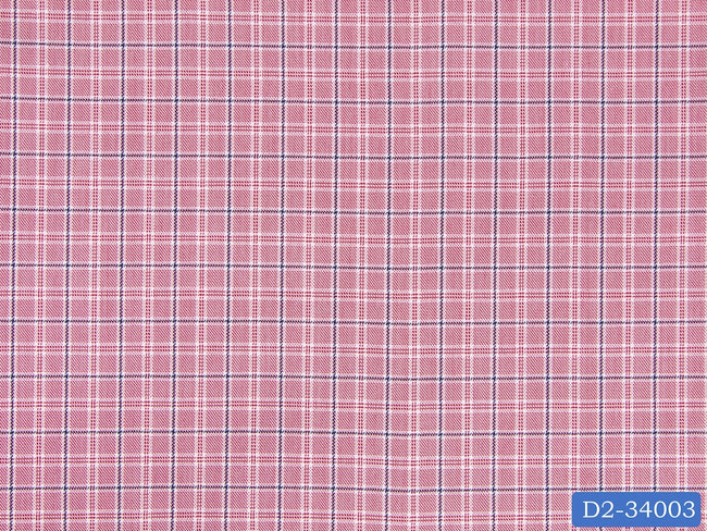 D2-34003 Red With Blue Check Shirting Fabric