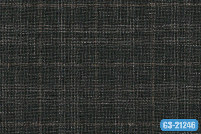 GS7827/G3-21246 Green With Tan Check Suit Fabric