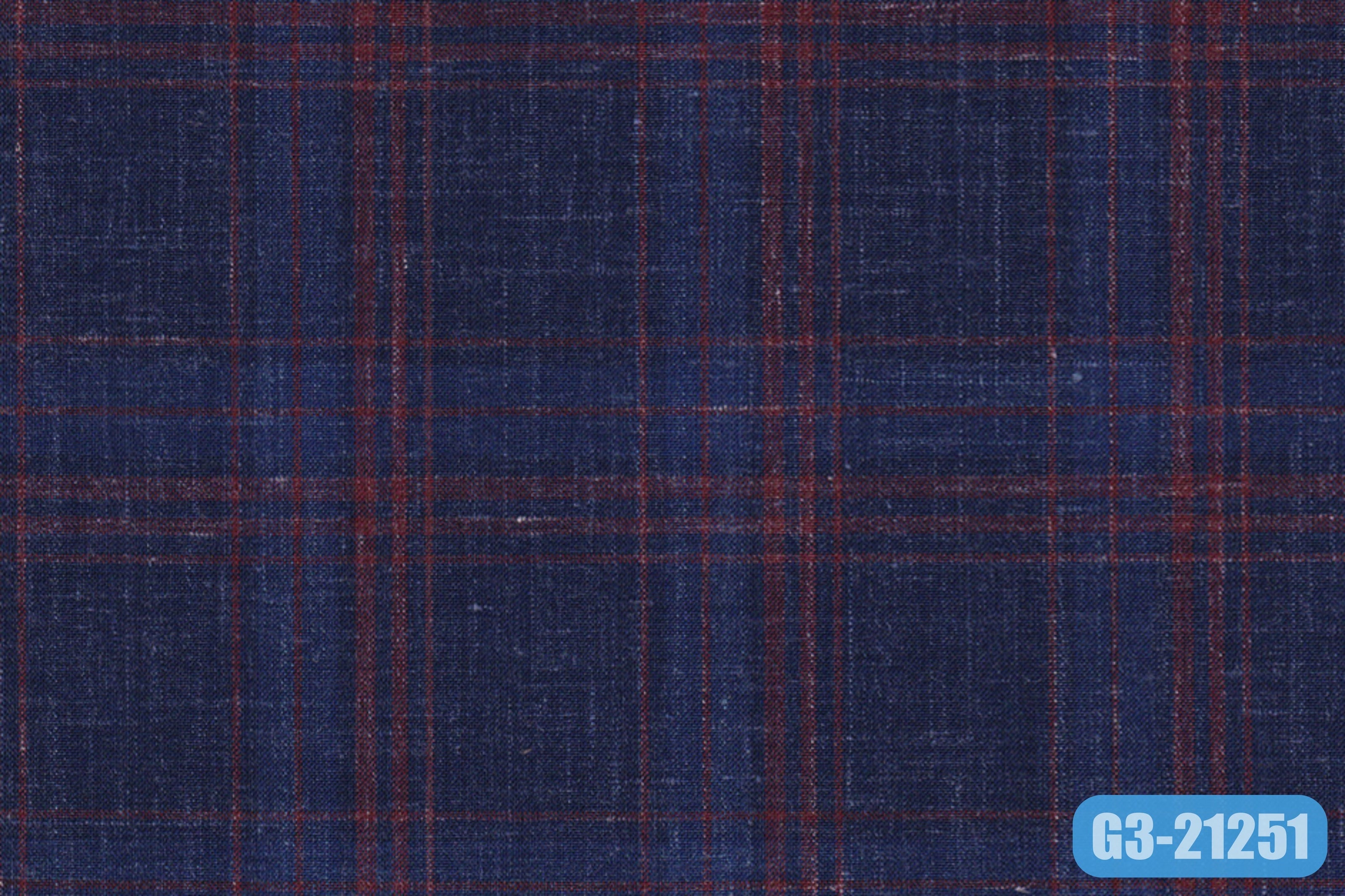 GS7832/G3-21251 Blue With Red Check Suit Fabric