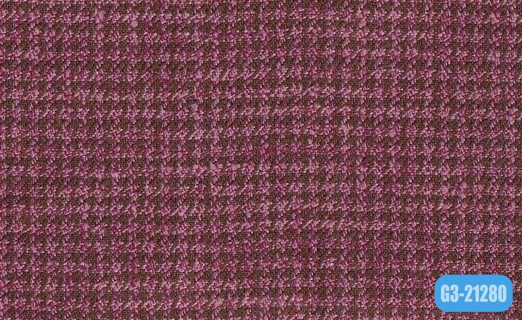 LH251-1/G3-21280 Pink and Brown Small Houndstooth Suit Fabric