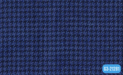 LH251-2/G3-21281 Blue and Dark Blue Small Houndstooth Suit Fabric