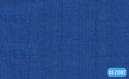 LH255-9/G3-21302 Royal Blue Herringbone Suit Fabric