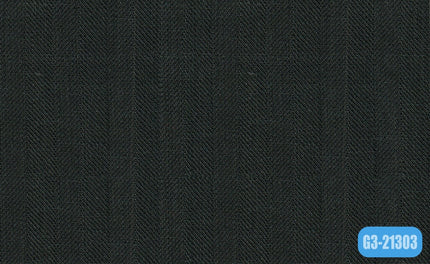 LH255-6/G3-21303 Dark Green Herringbone Jacket Fabric