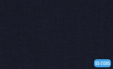 LH255-7/G3-21305 Navy Herringbone Suit Fabric