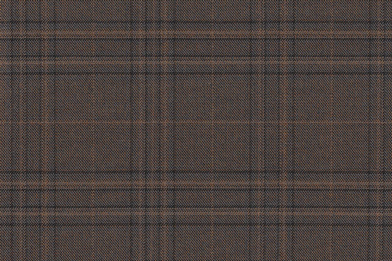 JT-2195001/G1-22967 Copper With Black Check Vest Fabric