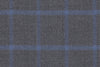 JT-2195006/G1-22971 Grey With Light Blue Windowpane Jacket Fabric