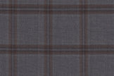 JT-2195008/G1-22973 Grey With Brown Windowpane Vest Fabric