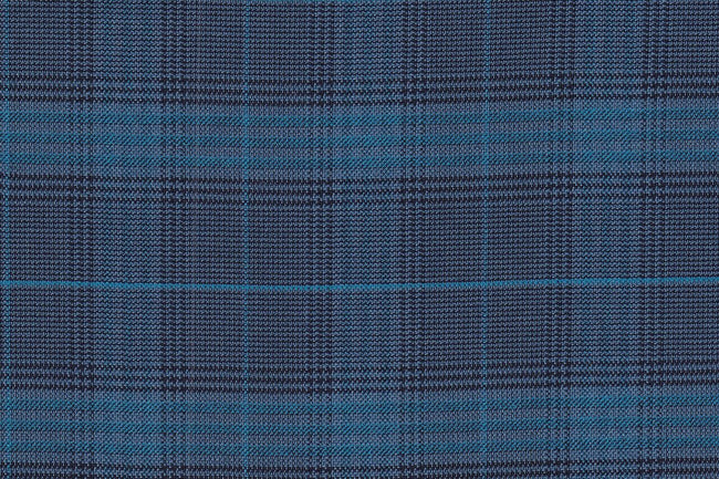 JT-2195012/G1-22977 Blue With Teal Blue Check Vest Fabric