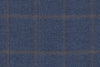 JT-2195016/G1-22981 Denim Blue With Brown Windowpane Jacket Fabric