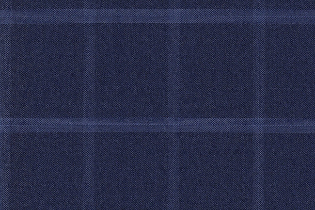 JT-2195017/G1-22982 Royal Blue With Light Blue Windowpane Jacket Fabric