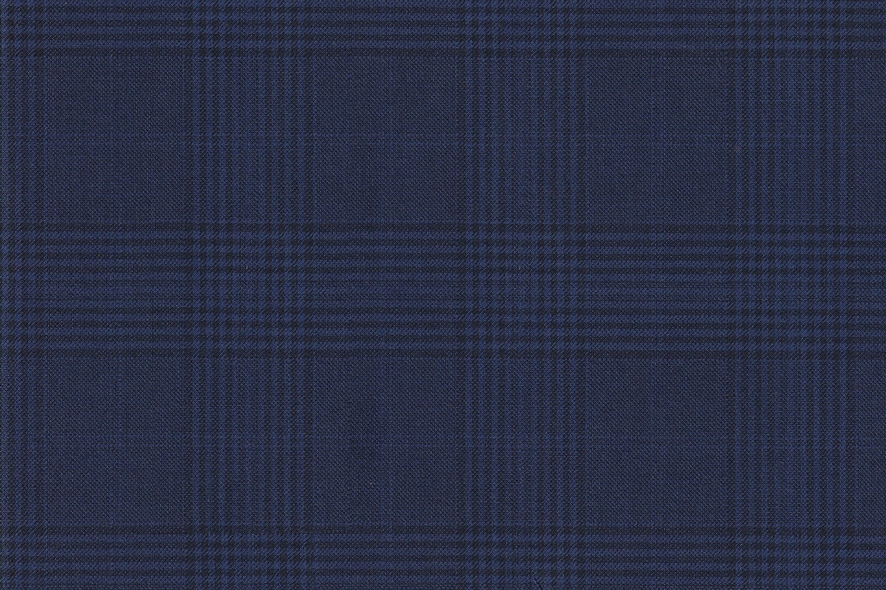 JT-2195019/G1-22984 Navy Blue Check Suit Fabric