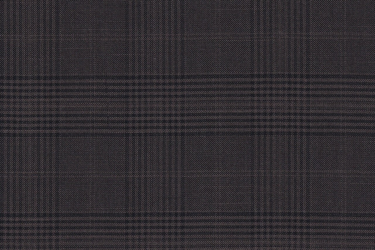 JT-2195027/G1-22992 Brown With Navy Check Suit Fabric