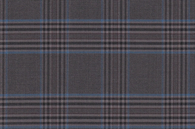 JT-2195028/G1-22993 Grey With Brown & Blue Check Suit Fabric