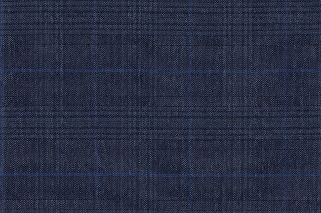 JT-2195030/G1-22995 Blue With Brown & Navy Check Jacket Fabric