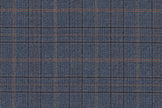 JT-2195034/G1-22999 Steel Blue With Copper Check Pants Fabric