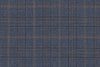 JT-2195034/G1-22999 Steel Blue With Copper Check Pants Fabric