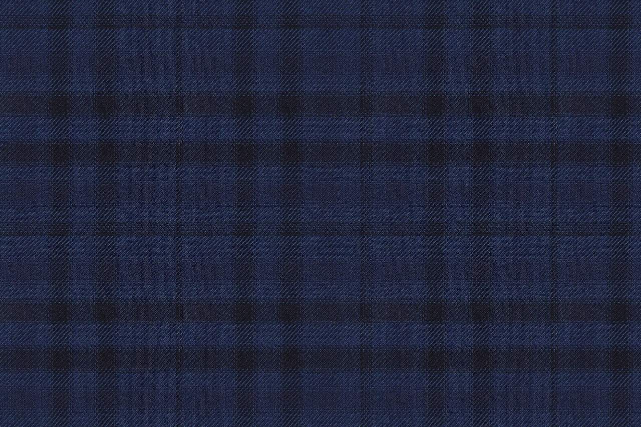 JT-2195036/G1-23001 Navy & Black Check Pants Fabric