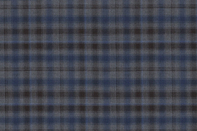 JT-2195037/G1-23002 Grey , Brown & Blue Check Vest Fabric