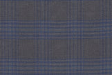 JT-2195039/G1-23004 Light Grey With Blue Check Pants Fabric