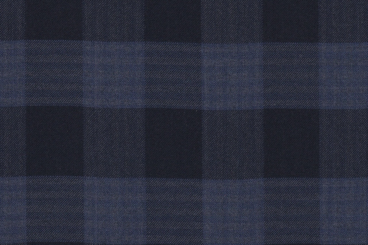 JT-2195040/G1-23005 Navy With Blue Check Pants Fabric