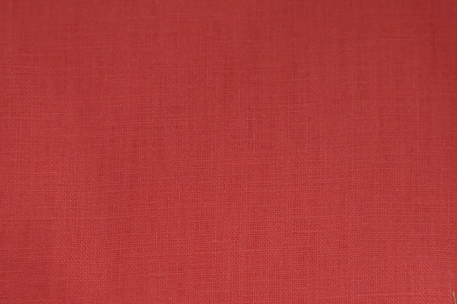 LN/10/M2-21436 Candy Red Linen Plain Suit Fabric