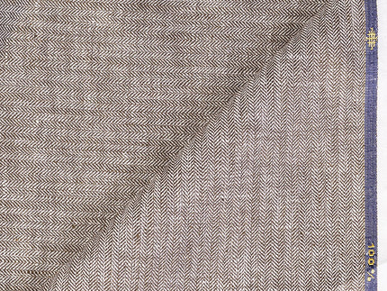 LTL 28/T3-23192 Grey Herringbone Linen Suit Fabric