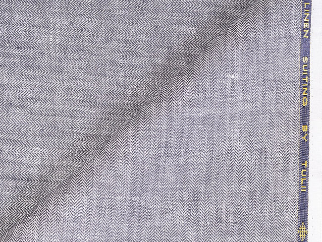 LTL 26/T3-23190 Taupe Herringbone Linen Suit Fabric