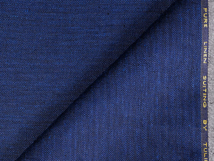 LTL 57/T3-23197 Navy Herringbone Linen Suit Fabric